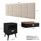 Kit Quarto Penteadeira Suspensa Gloss Preto|freijó Mesinha Es